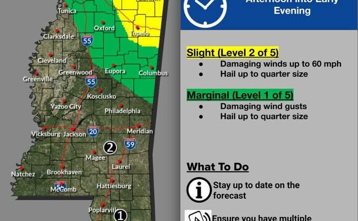 NWS warns of severe storms; Mississippi agency urges heat precautions Photos from Mississippi Emergency Management Agency's post