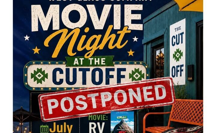 Weather Forces Postponement of Movie Night at The Cut-off 🌧️ Well