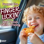 Drive Smart MS urges drivers to wait to eat on National Fried Chicken Day 🍗 Happy National Fried Chicken Day!