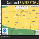 NWS: Slight severe-storm risk across most of Mid-South; flood watch in north Photos from US National Weather Service Memphis Tennessee's post