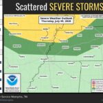 Forecasters warn of slight risk for severe storms overnight We have been upgraded to a Slight Risk (Level 2/5) for severe thunderstorms tonight
