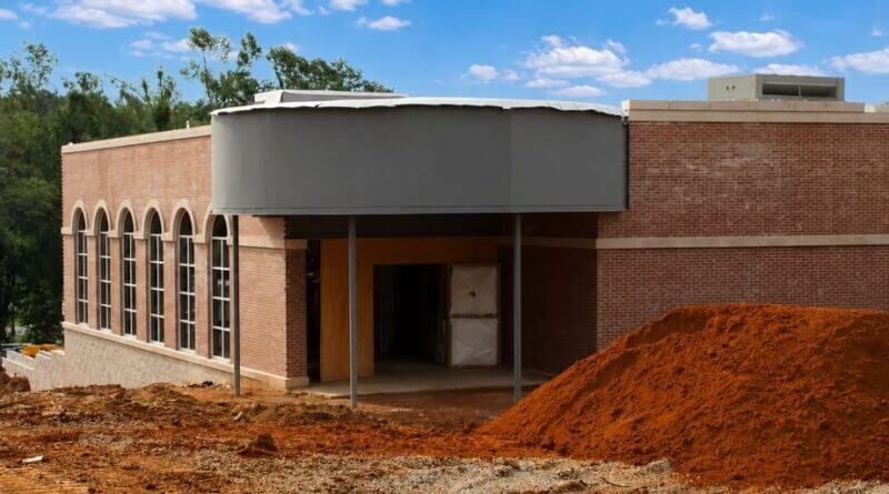 North wall of Center for Grace and Healing fully bricked, BMCU says Construction Update!