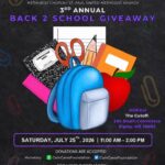 Cam Cares Foundation to hold 3rd annual back-to-school giveaway at The Cut-Off We’re excited to host the Cam Cares Foundation’s 3rd Annual Back 2 School Giveaway at The Cut-Off th