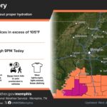Cold front cools Mid‑South; heat advisory issued for southern areas Photos from US National Weather Service Memphis Tennessee's post