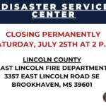 Miss. emergency agency: Lincoln County disaster center closing Saturday Photos from Mississippi Emergency Management Agency's post