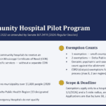 Magnolia hospital gets first certificate-of-need exemption under pilot program Magnolia hospital receives first CON exemption under new Small Community Hospital Pilot Program