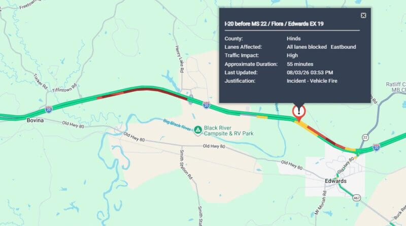 ☝️ Heads up on your afternoon commute if you're traveling on I-20 going eastbound!
