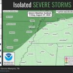 Marginal Severe-Thunderstorm Risk Added North of I-40 12 PM WEATHER UPDATE: