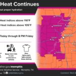 NWS Memphis warns of dangerous heat, evening storm risk Photos from US National Weather Service Memphis Tennessee's post