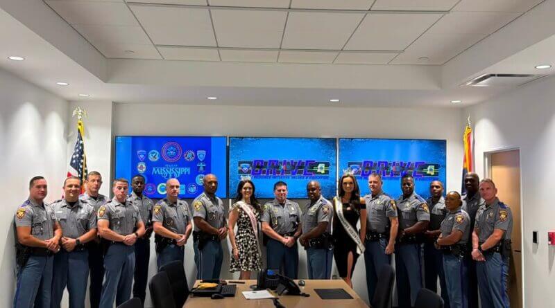 Miss Mississippi volunteers meet Highway Patrol to back D.R.I.V.E. campaign Photos from Mississippi Department of Public Safety (Official)'s post