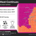 NWS Memphis issues extreme heat warning, warns of rising drought risk Photos from US National Weather Service Memphis Tennessee's post