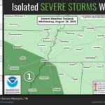 Marginal risk of severe storms forecast southwest of Memphis Wednesday 📢There is a Marginal Risk of severe storms over parts of the Delta region southwest of Memphis Wedne
