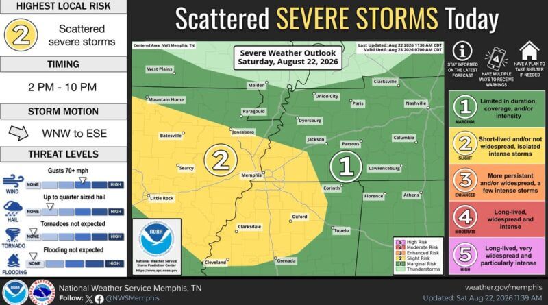 Risk upgrade🚨 Portions of the area are now under a Slight Risk for severe thunderstorms with the pot