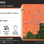 Heat advisory issued for parts of Tennessee, Arkansas, Missouri and Mississippi Photos from US National Weather Service Memphis Tennessee's post
