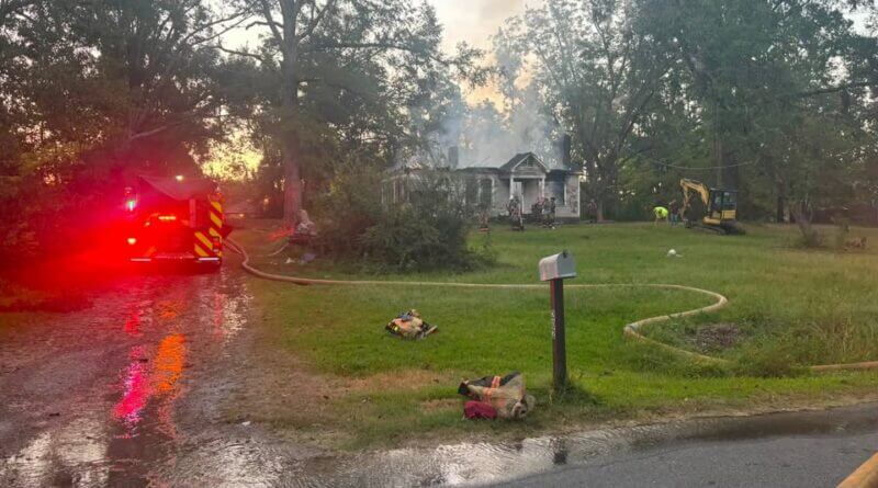 Booneville police close area of South Smith and Cherry streets after house fire Photos from Booneville Police Department's post