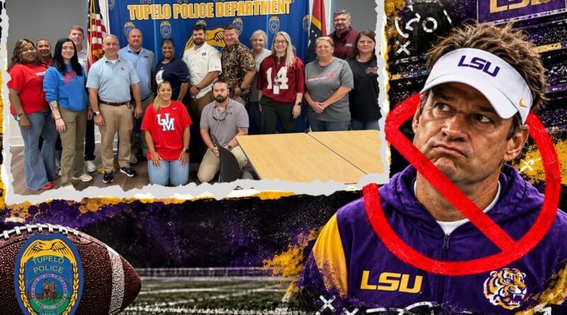 Tupelo Police Department employees show team spirit for football season Football is back!