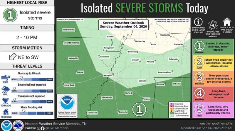 Forecasters warn of isolated strong to severe storms this afternoon and evening Isolated strong to severe thunderstorms are anticipated to develop this afternoon and evening