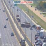 Power line blocking I-55 South at Savanna St (Exit 90A) in Hinds County cleared, MDOT says Photos from Mississippi Department of Transportation's post