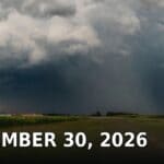 Tippah County News Today, Sept. 30: Friday Rain, Burn Ban, Voter Deadline Dark storm clouds and a rain shaft over open farmland, with the date September 30, 2026 for the Tippah County news roundup