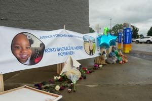 Memorial for Kohen Wiley at Senatobia Walmart after June 14 shooting