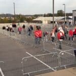 Barricades go up in Corinth ahead of President Trump's Oct. 26 rally at Crossroads Arena Crowds gather in Corinth ahead of Trump's visit Monday