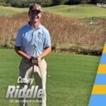 BMCU Athletes Sweep Three SSAC Weekly Honors BMCU Athletics graphic for Cobey Riddle, SSAC Men's Golfer of the Week, part of the BMCU SSAC weekly honors