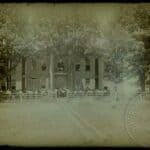 Charlie Cox Collection Photos on Display at Benton County Museum Charlie Cox Collection glass-plate photo of a group gathered at the Benton County Courthouse in the early 1900s