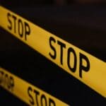Mississippi News Report — Thu, Oct 1: Corinth Shooting, MSU-Alabama Yellow police tape at a crime scene, illustrating the Corinth shooting investigation
