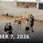Tippah County News Today, October 7: Isaias Rain Saturday, Playoff Volleyball, Friday Food Pantry Volleyball players leap at the net during a match in an indoor gym, illustrating Tippah County's Ripley and Walnut playoff matches