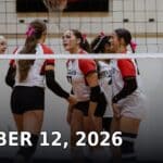 Tippah County News Today, October 12: Walnut Volleyball, Heat Before Cold Front, Walnut 5K Walnut Wildcats volleyball players in red and white uniforms gather beside the net during a match