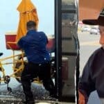 Phoenix bank employees pull food vendor and cart inside during severe storm WATCH: Phoenix bank employees rescue food vendor during severe Arizona storm in viral video
