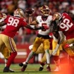 Terry McLaurin carted off with apparent left-knee injury as 49ers beat Commanders 23-17 at Levi's Stadium Terry McLaurin carted off, Mike Evans hurt as 49ers hold off Commanders 23-17 on brutal MNF