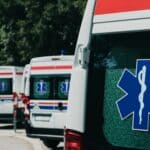 Middleton Ambulance Station Coming to Lone Oaks Farm Ambulances parked outside, illustrating the new Middleton ambulance station plan