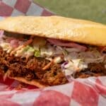Middleton Fire Department BBQ Sale Nov. 7; Pre-Order by Oct. 31 Pulled pork sandwich with coleslaw, like the plates at the Middleton Fire Department BBQ sale