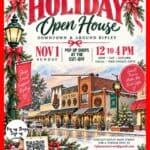 Ripley Holiday Open House Set for Sunday, Nov. 1 Ripley Holiday Open House flyer for Sunday, Nov. 1, from 12 to 4 p.m. with pop-up shops at The Cut-Off