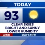 Gulf high pressure brings 90s and clear skies to Columbus, northeast Mississippi Continuing Clear Skies
