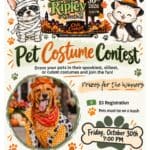 Spirit of Ripley Pet Costume Contest Set for Oct. 30 Ripley Main Street flyer for the Spirit of Ripley pet costume contest on Oct. 30 at The Cut-Off