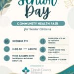 Tippah County Hospital Senior Day Set for Oct. 9 in Ripley Tippah County Hospital Senior Day community health fair flyer for Oct. 9 at the Ripley Sportsplex