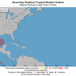 Tippah County Weekend Rain Chances Tied to Gulf System National Hurricane Center outlook map showing a Gulf system that could bring Tippah County weekend rain