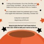 Walnut Sets Sweet Treats on Main for Halloween Night Sweet Treats on Main flyer for Walnut's Halloween candy event on Oct. 31