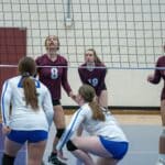 Walnut Volleyball Sweeps Myrtle, Heads to North State Finals High school girls volleyball match, illustrating Walnut volleyball's playoff run